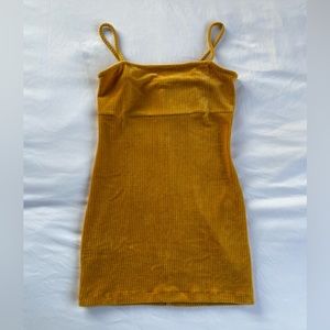 wild fable Gold Velvet Mini Dress